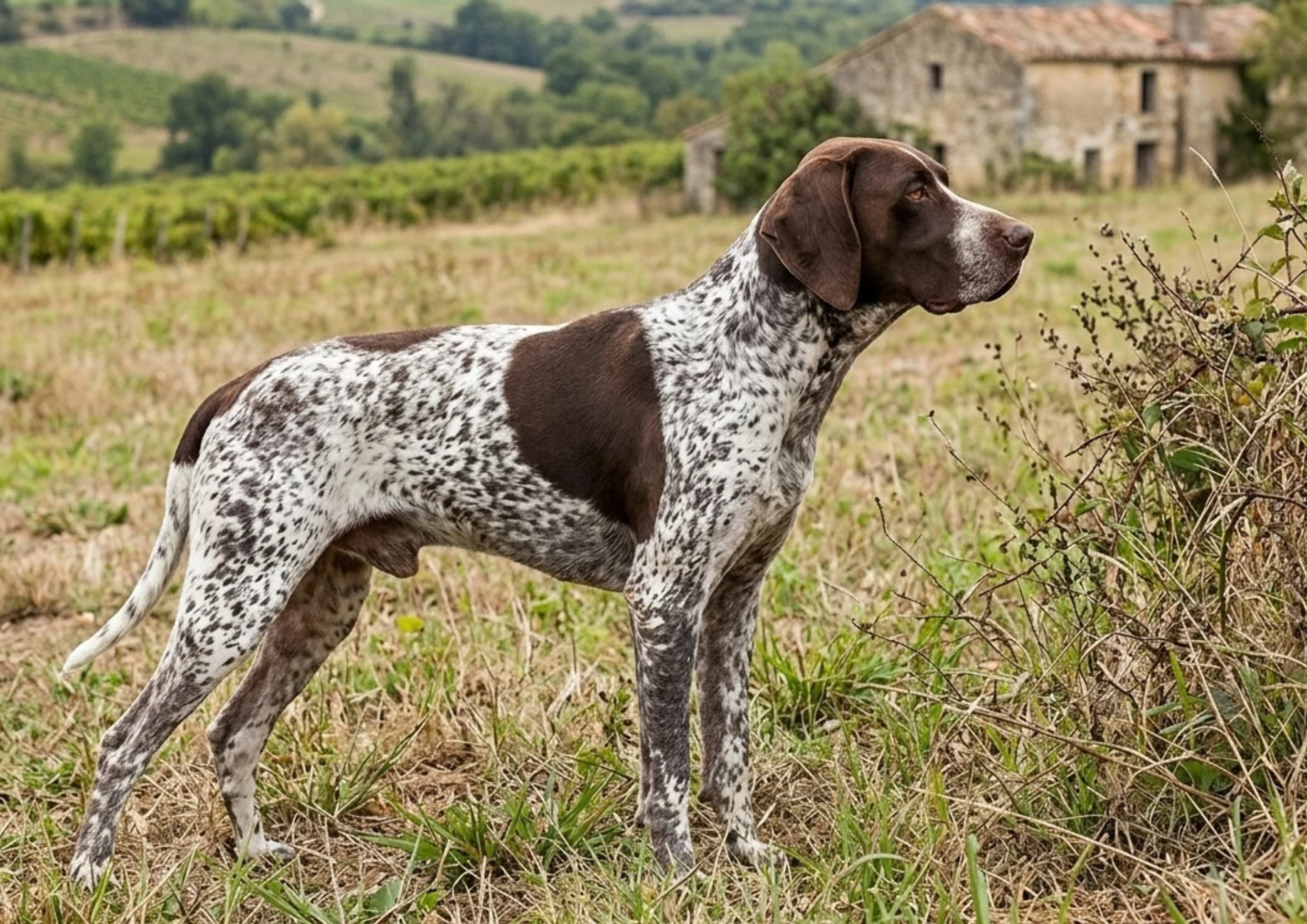 Chien de race Braque français type Gascogne